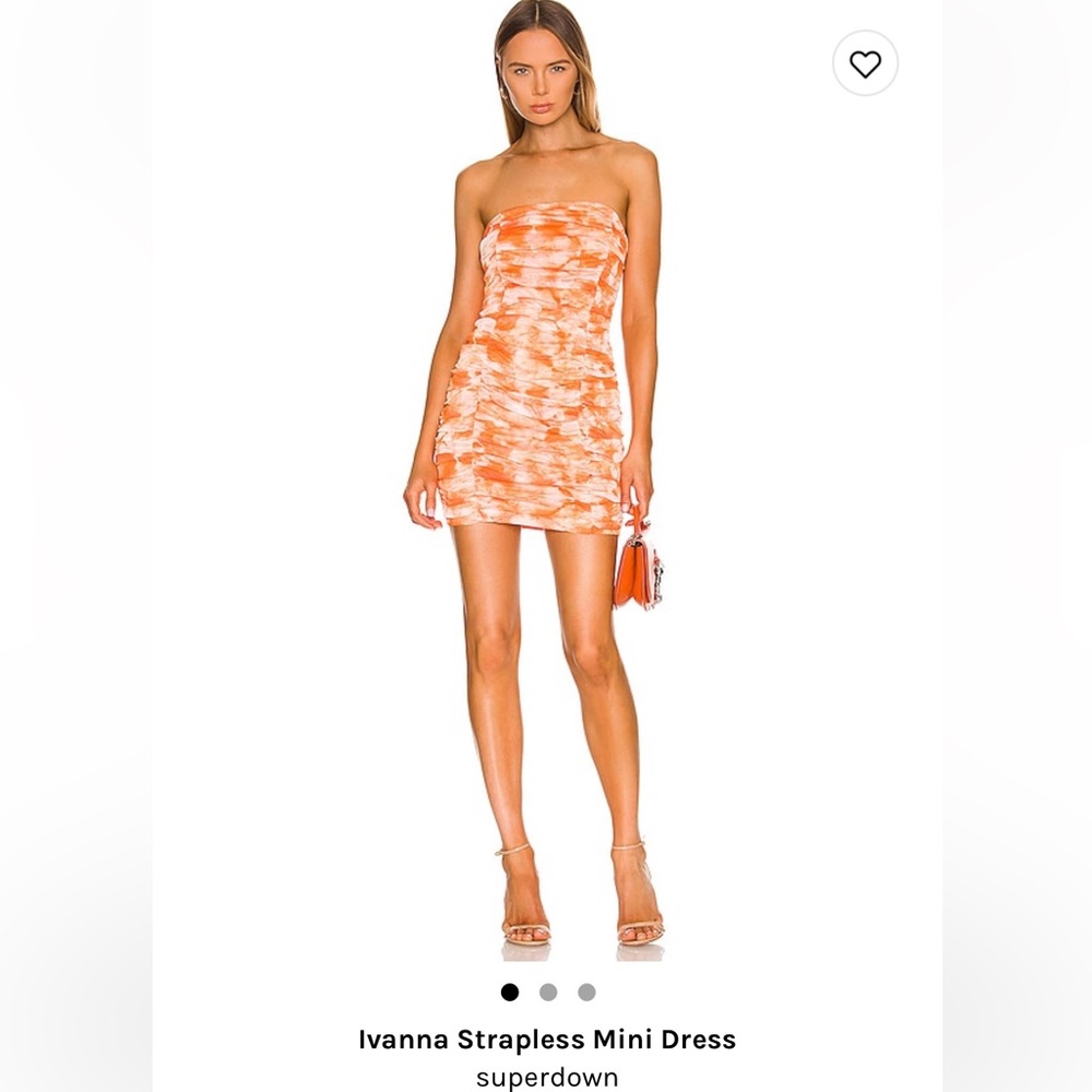 Superdown Ivanna Strapless Orange Mini Dress